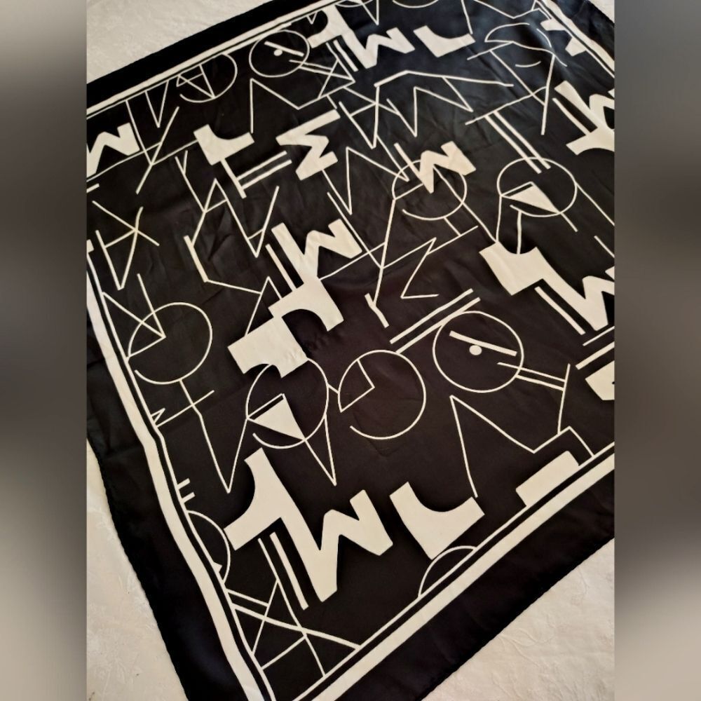 Joseph Ribkoff Abstract Black & White Scarf - Picture 8 of 12